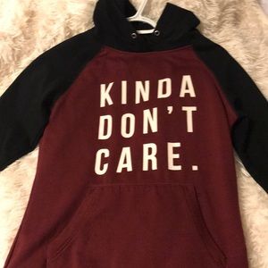 “kinda don’t care” sweater